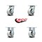 Service Caster 4 Inch Semi Steel Caster Set with Roller Bearings 2 Swivel 2 Rigid SCC SCC-30CS420-SSR-2-R420-2 - alternate 3